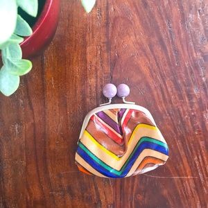 Multicolor Fossil Coin Purse
